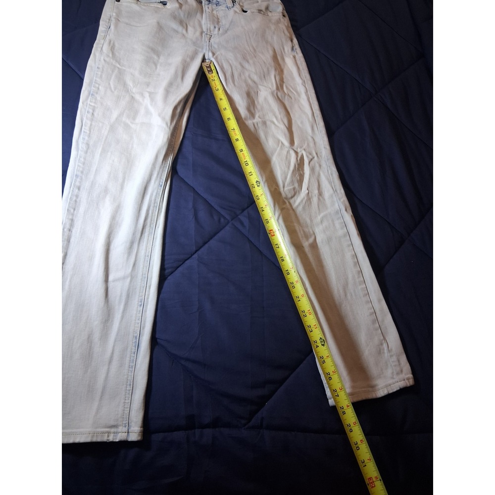 American Eagle Extreme Flex Skinny Jeans Mens 31x30 Light Wash Acid Denim - Picture 3 of 7